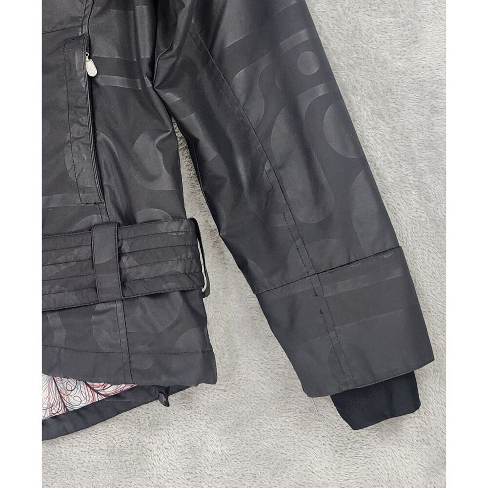 Five Fifty Five Jacket Womens Medium Black Retro Full Zip Long Sleeve Coat - Picture 11 of 14